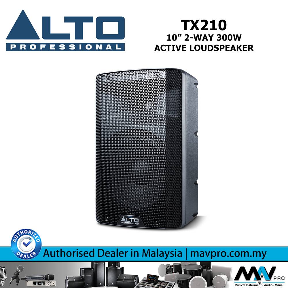 ALTO TX210 10" 2Way 300W Active Loudspeaker l Mavpro Malaysia
